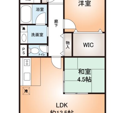 2LDK+S（納戸）、価格2280万円、専有面積60.49m2、バルコニー面積6m2 大容量のWIC、広々した玄関土間スペース♪(間取)