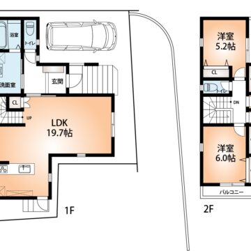 参考プラン図　建物価格　2015万円、建物面積　100.98m2(間取)