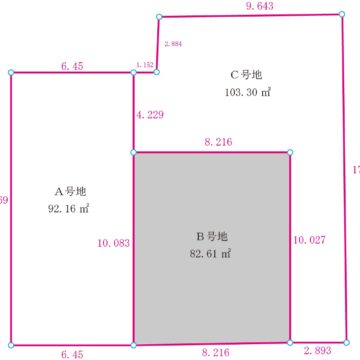 Ｂ号地区画図