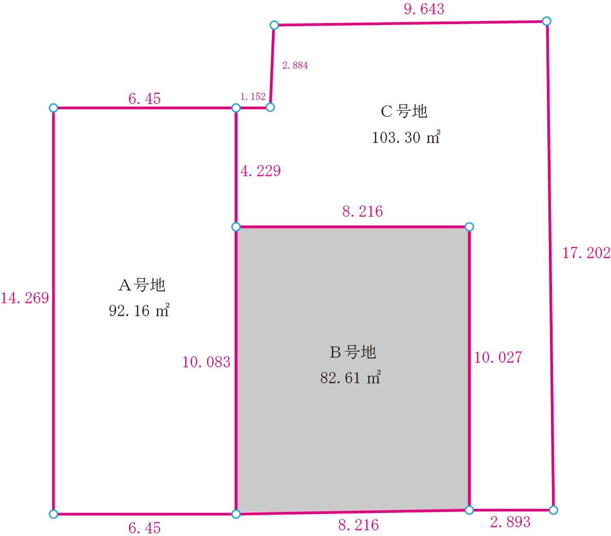 Ｂ号地区画図