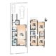 建物プラン例(Ｃ号地)4LDK、土地価格4379万1000円、土地面積131.62m2、建物価格2048万6400円、建物面積102.6m2(間取)