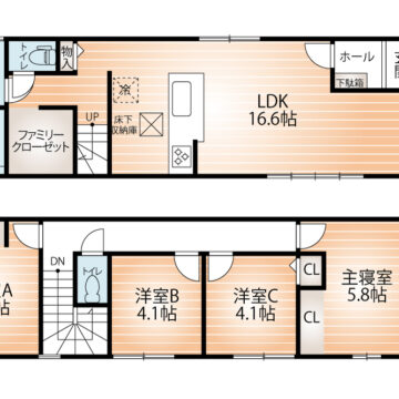 １号棟間取り(間取)