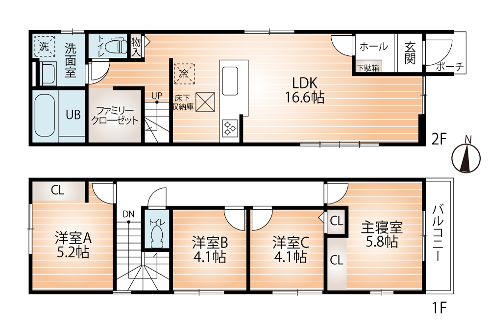 １号棟間取り(間取)