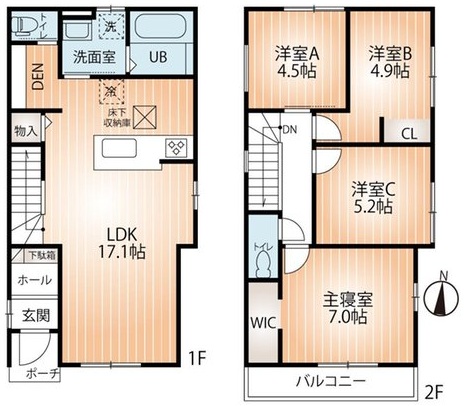 4号棟間取り(間取)