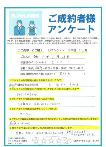 I・Ｓ様のアンケート