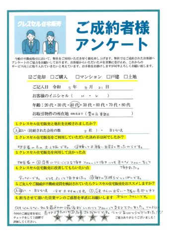 Ｍ・Ｋ様のアンケート